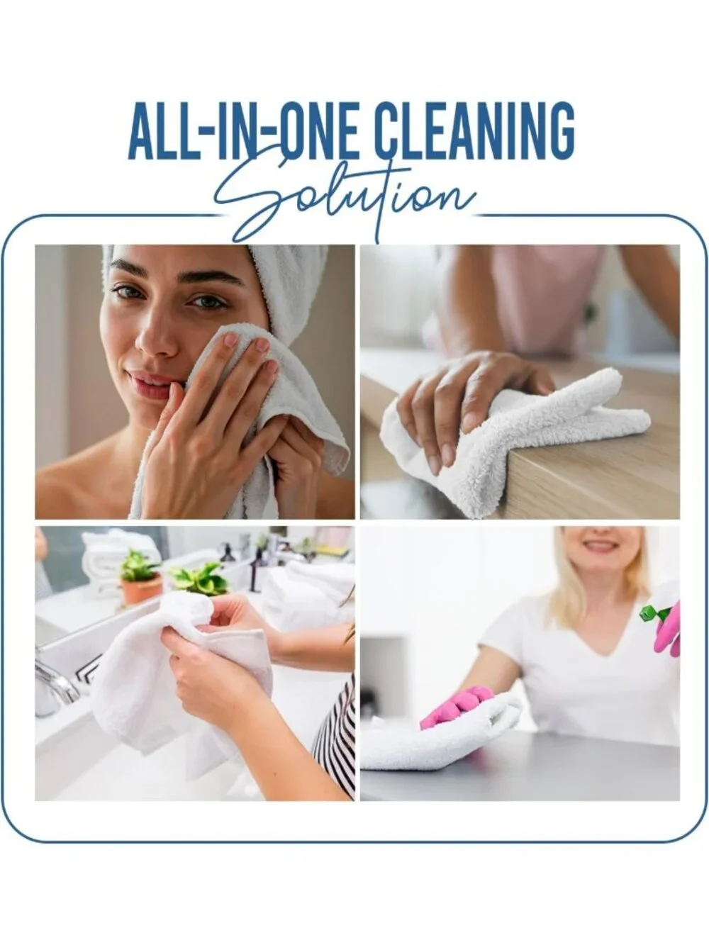 24 Pack Premium Cotton Wash Cloths - Soft, Highly Absorbent Bathroom Towels
